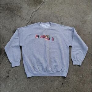 Y2k Playboi Carti Crewneck Sweatshirt Gray XL Rap Tee Opium Magnolia A$AP